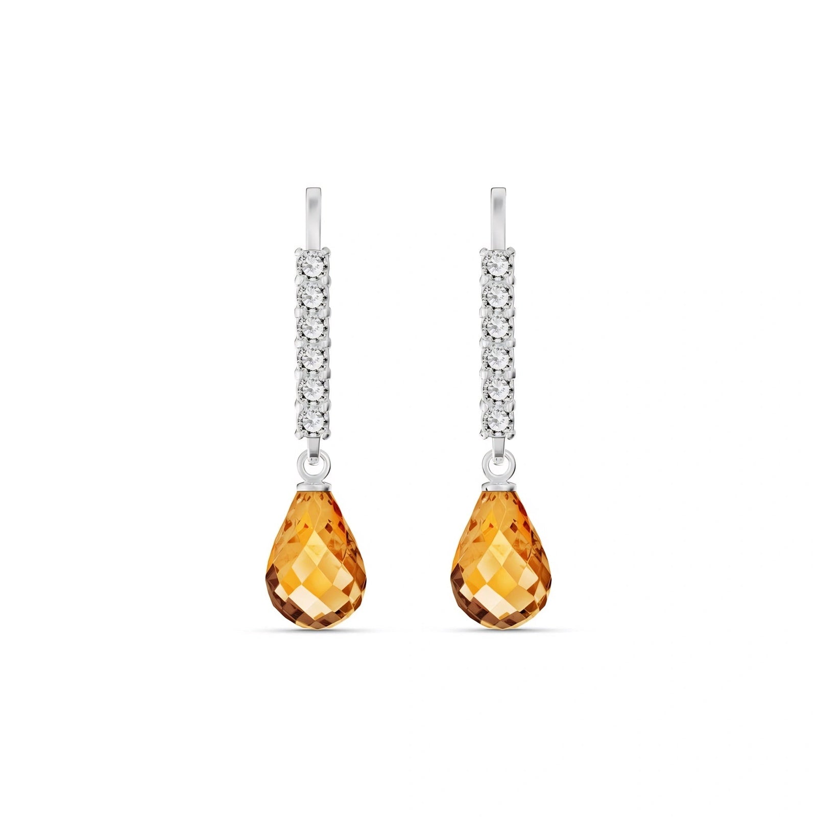 White Gold Diamond & Citrine — Mariagiuliana