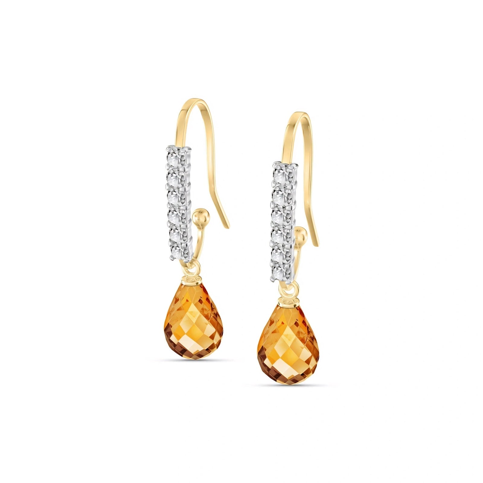 Yellow Gold Diamond & Citrine — Mariagiuliana