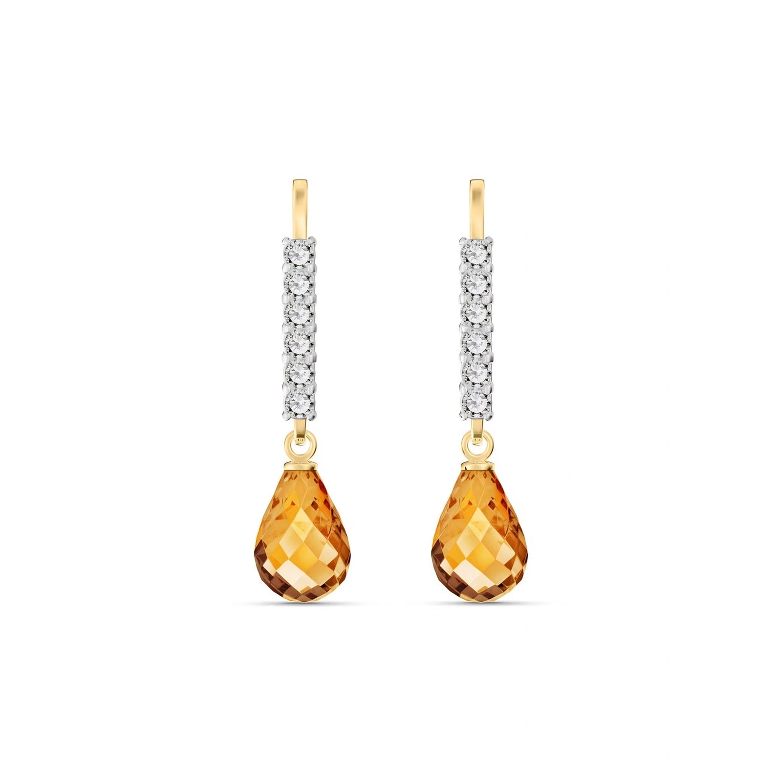 Yellow Gold Diamond & Citrine — Mariagiuliana