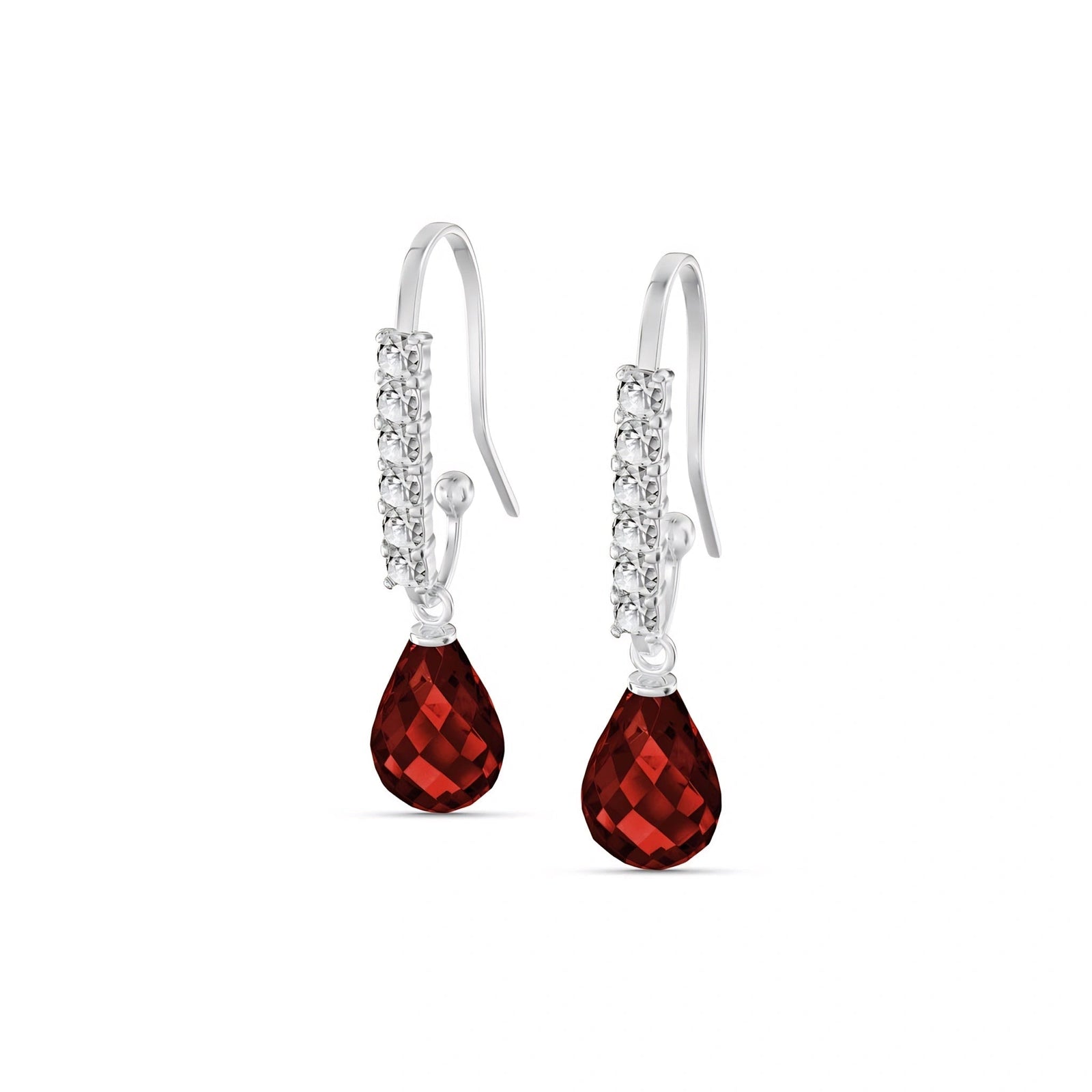 White Gold Diamond & Garnet — Mariagiuliana