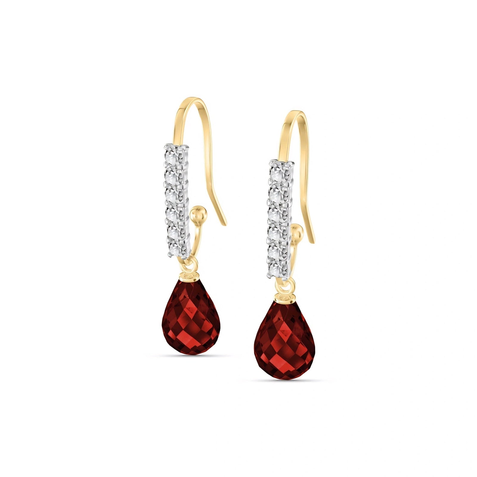 Yellow Gold Diamond & Garnet — Mariagiuliana