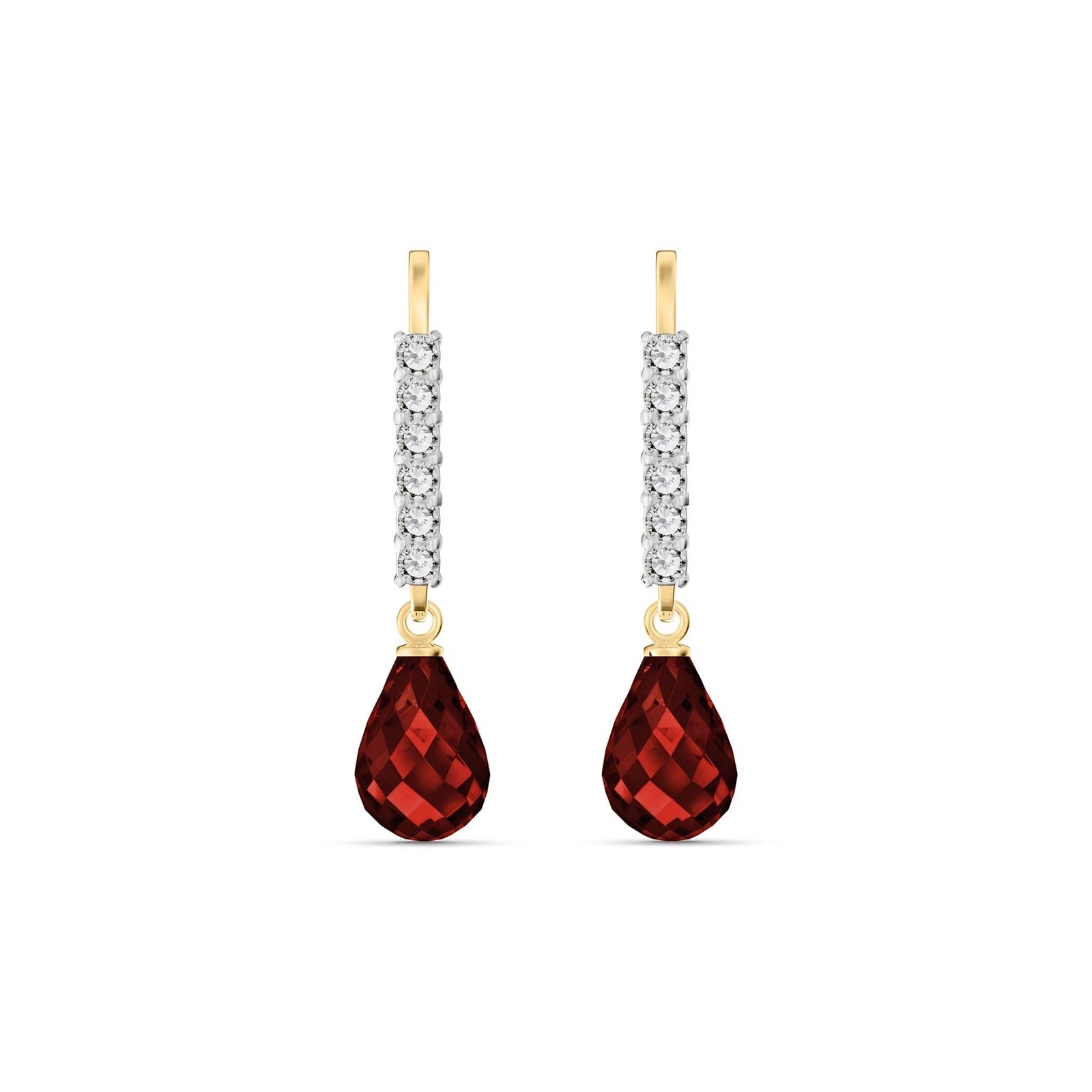 Yellow Gold Diamond & Garnet — Mariagiuliana