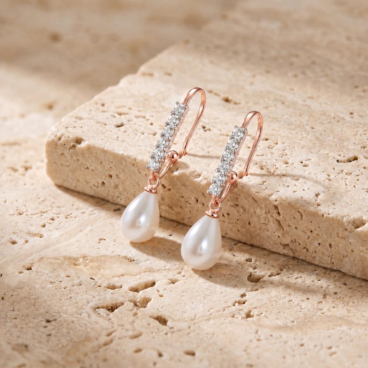 Rose Gold Diamond & Pearl — Mariagiuliana