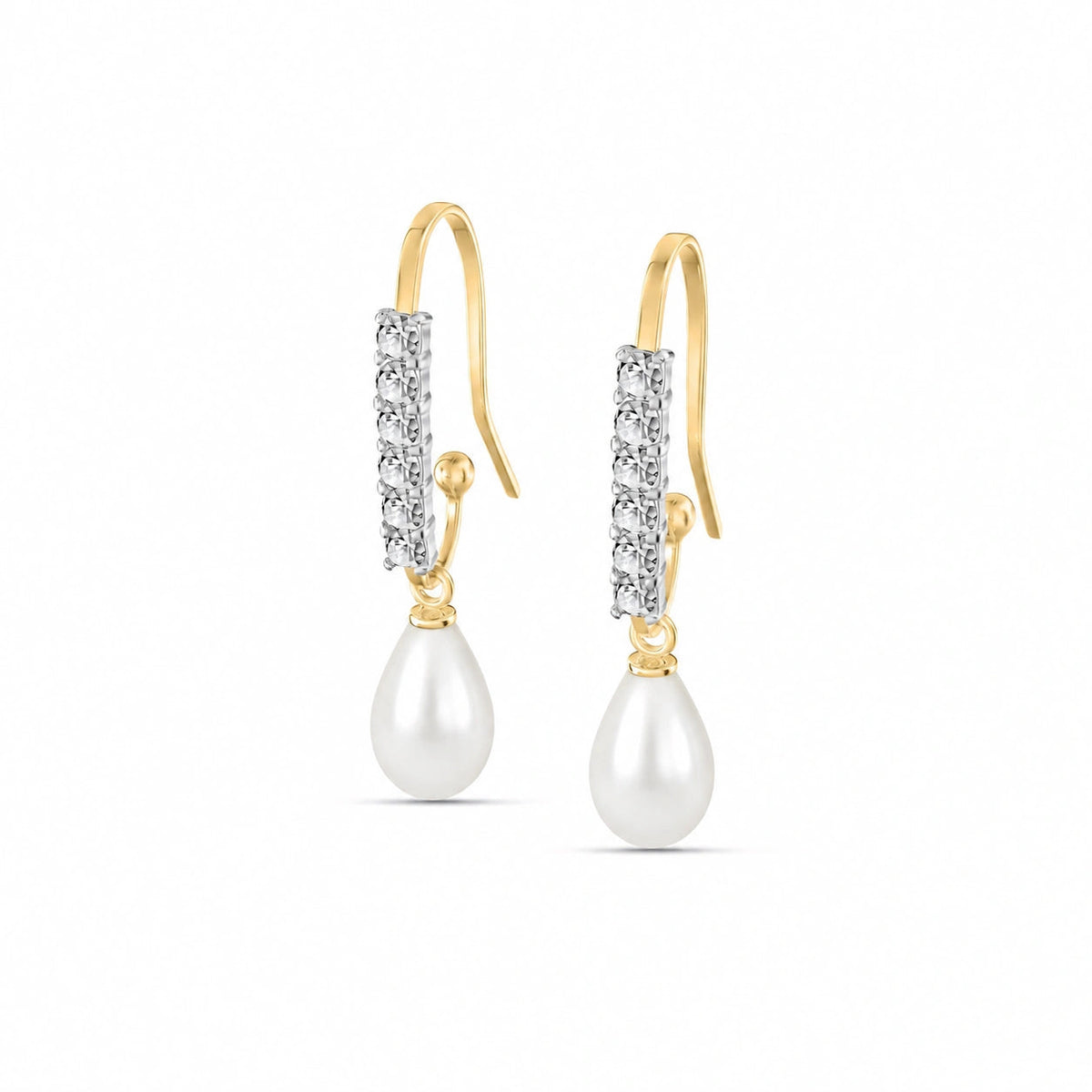 Yellow Gold Diamond & Pearl — Mariagiuliana