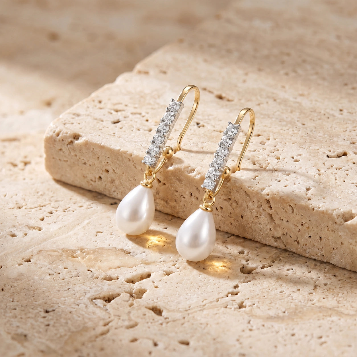 Yellow Gold Diamond & Pearl — Mariagiuliana