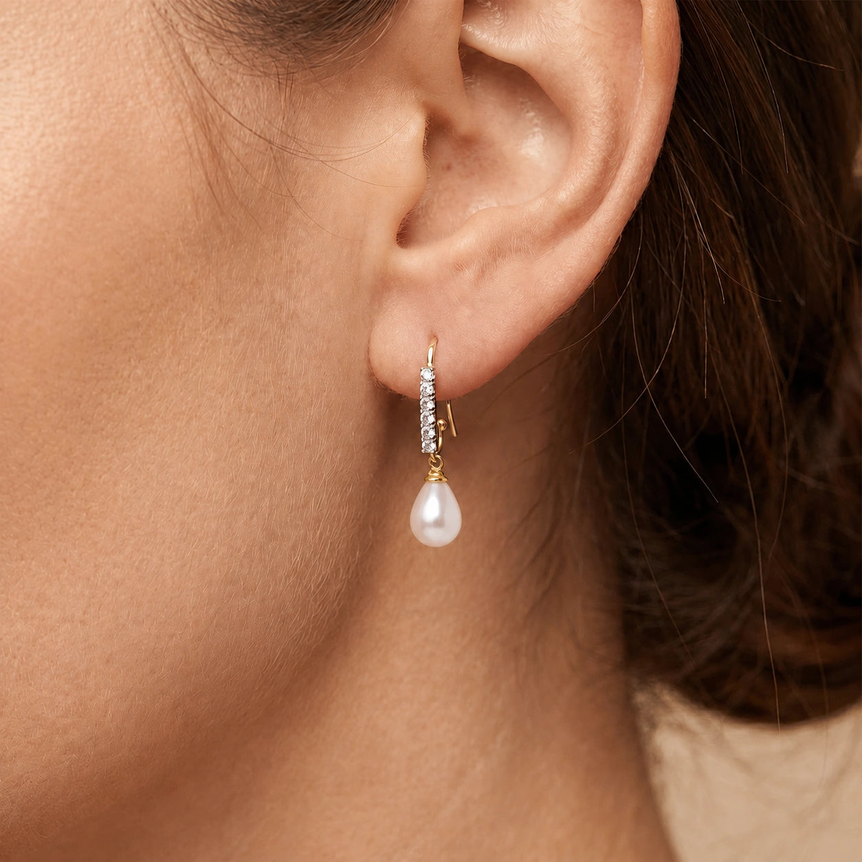 Yellow Gold Diamond & Pearl — Mariagiuliana
