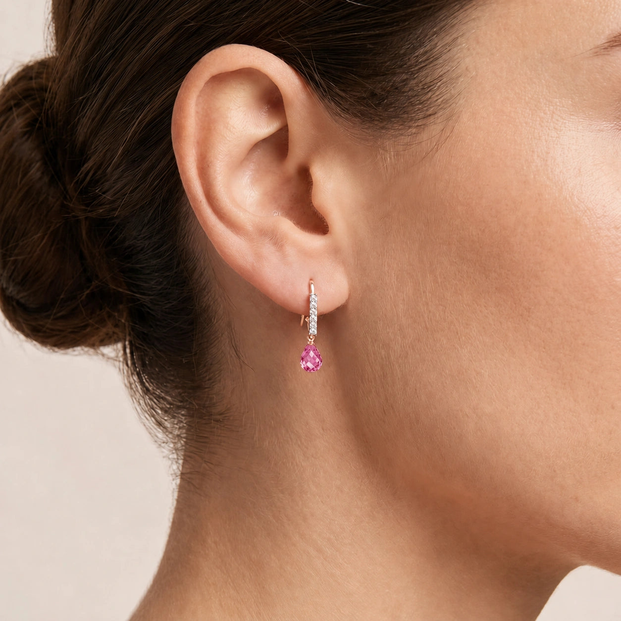 Rose Gold Diamond & Pink Topaz — Mariagiuliana