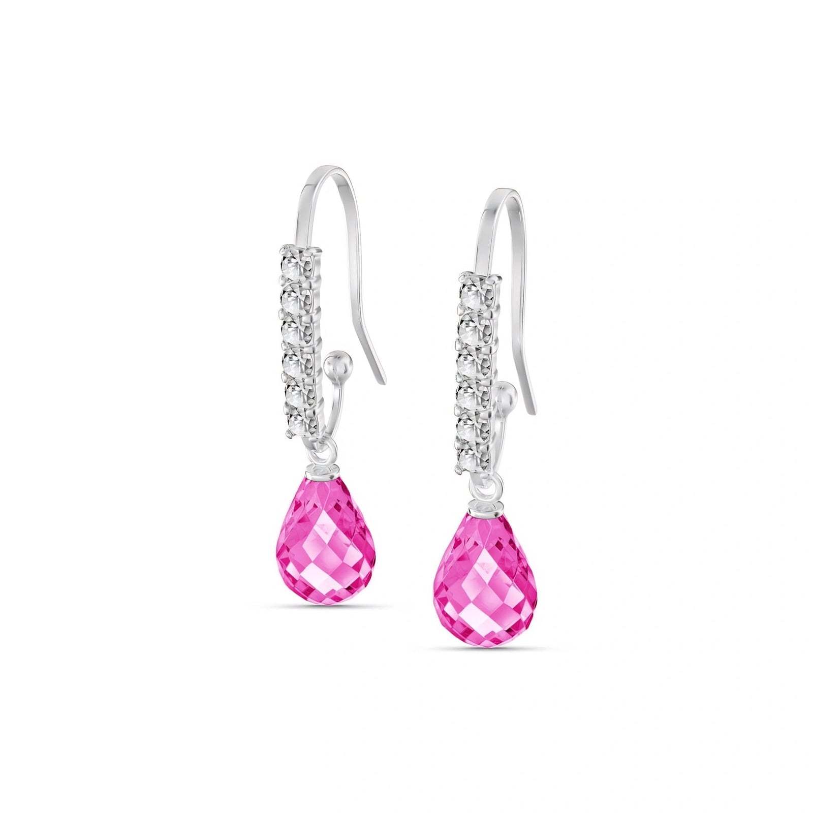 White Gold Diamond & Pink Topaz — Mariagiuliana