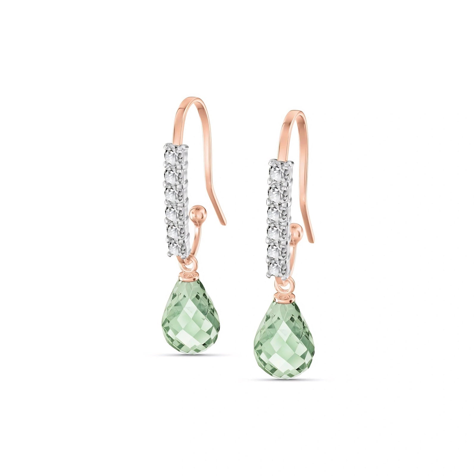 Rose Gold Green Amethyst & Diamond — Mariagiuliana