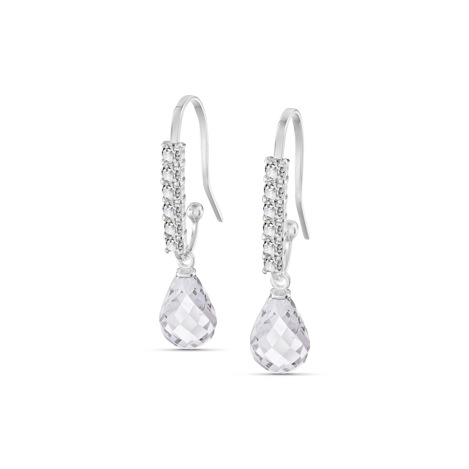 White Gold White Topaz & Diamond — Mariagiuliana