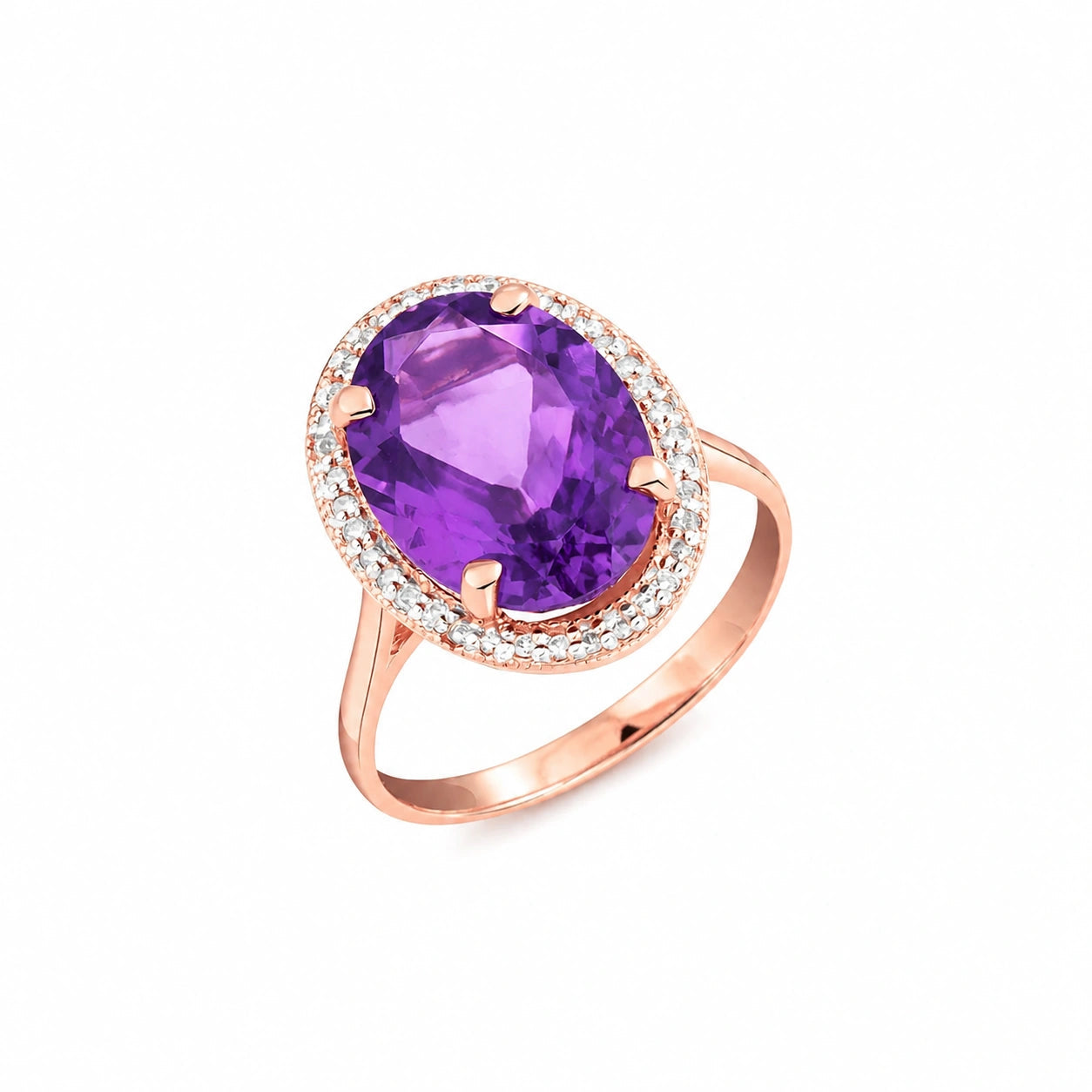 Rose Gold Diamond & Amethyst — Diodata