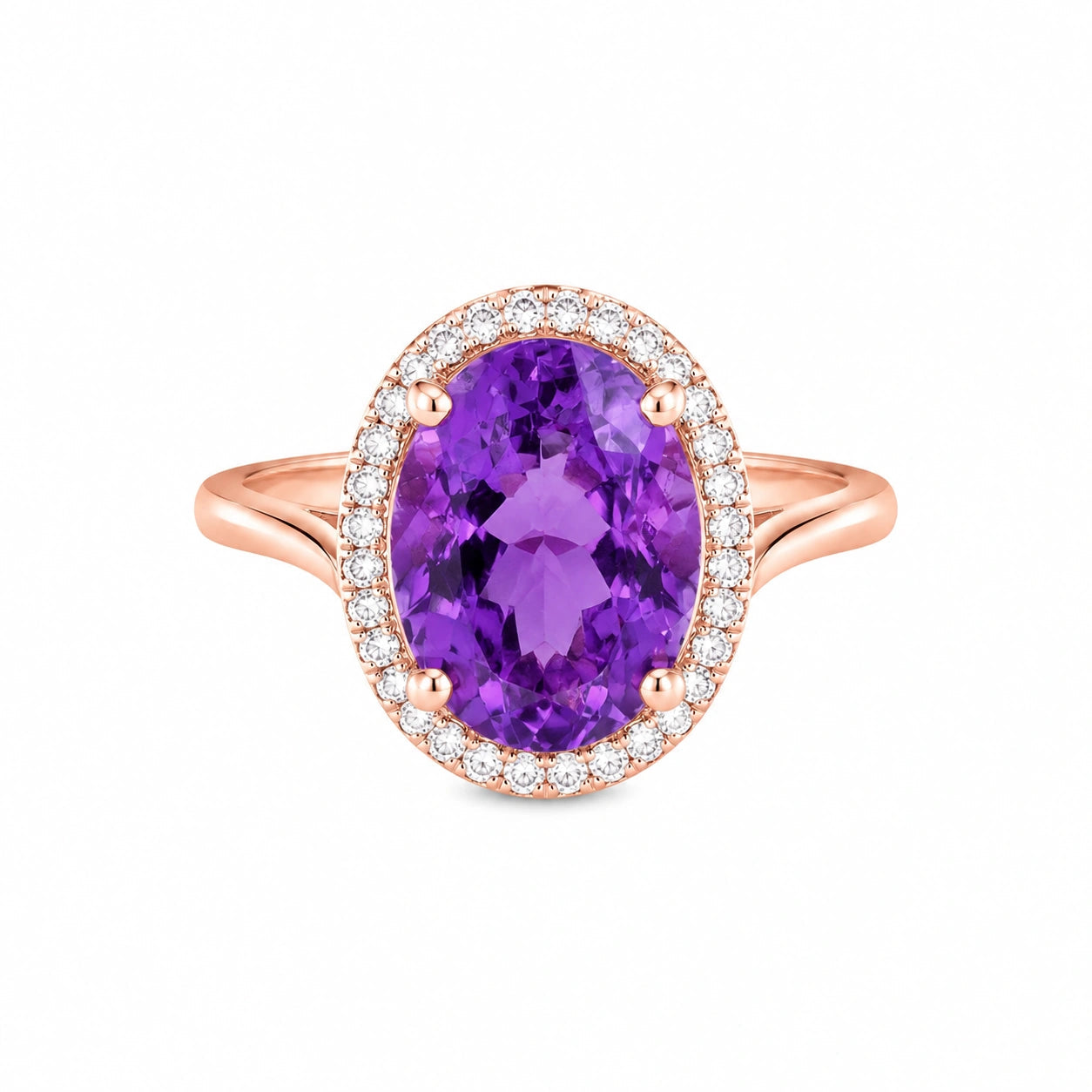 Rose Gold Diamond & Amethyst — Diodata