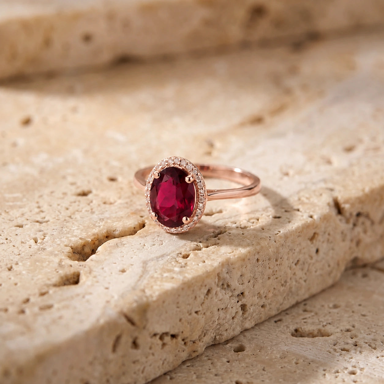 Rose Gold Diamond & Amethyst & Ruby — Diodata