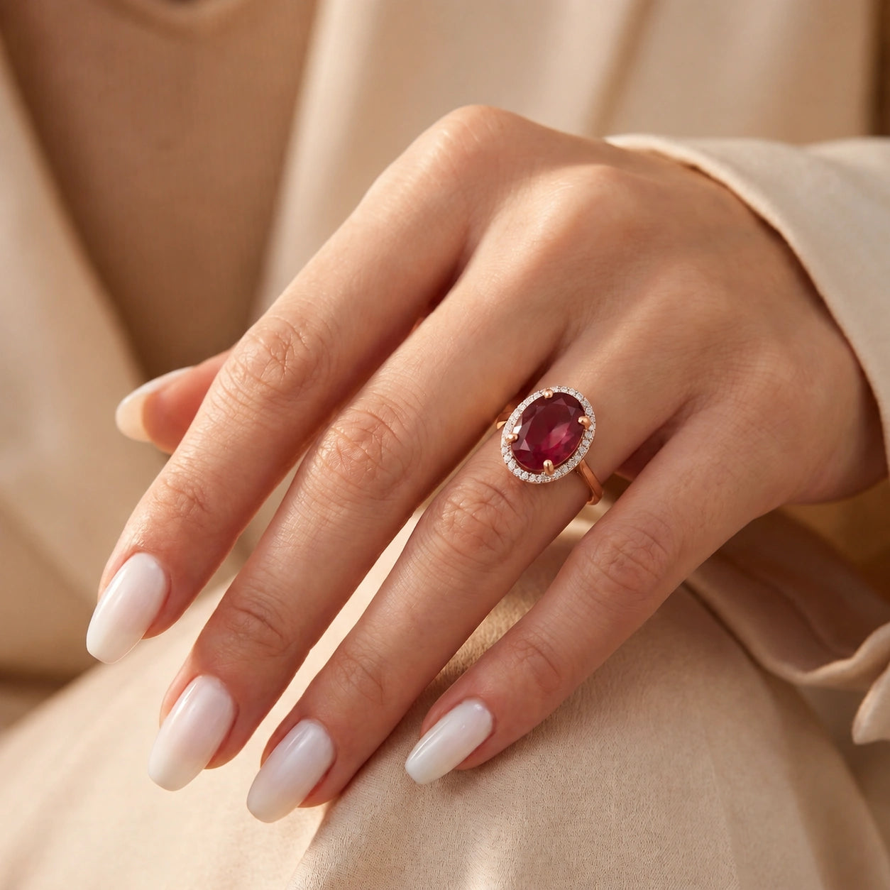 Rose Gold Diamond & Amethyst & Ruby — Diodata