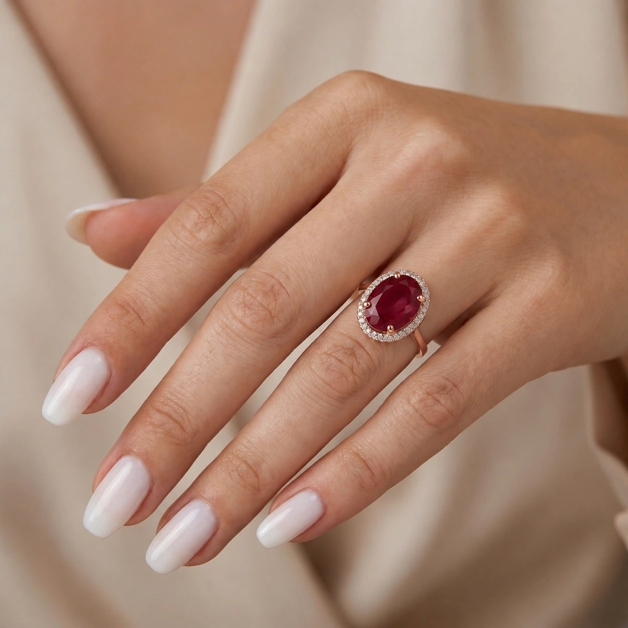 Rose Gold Diamond & Amethyst & Ruby — Diodata