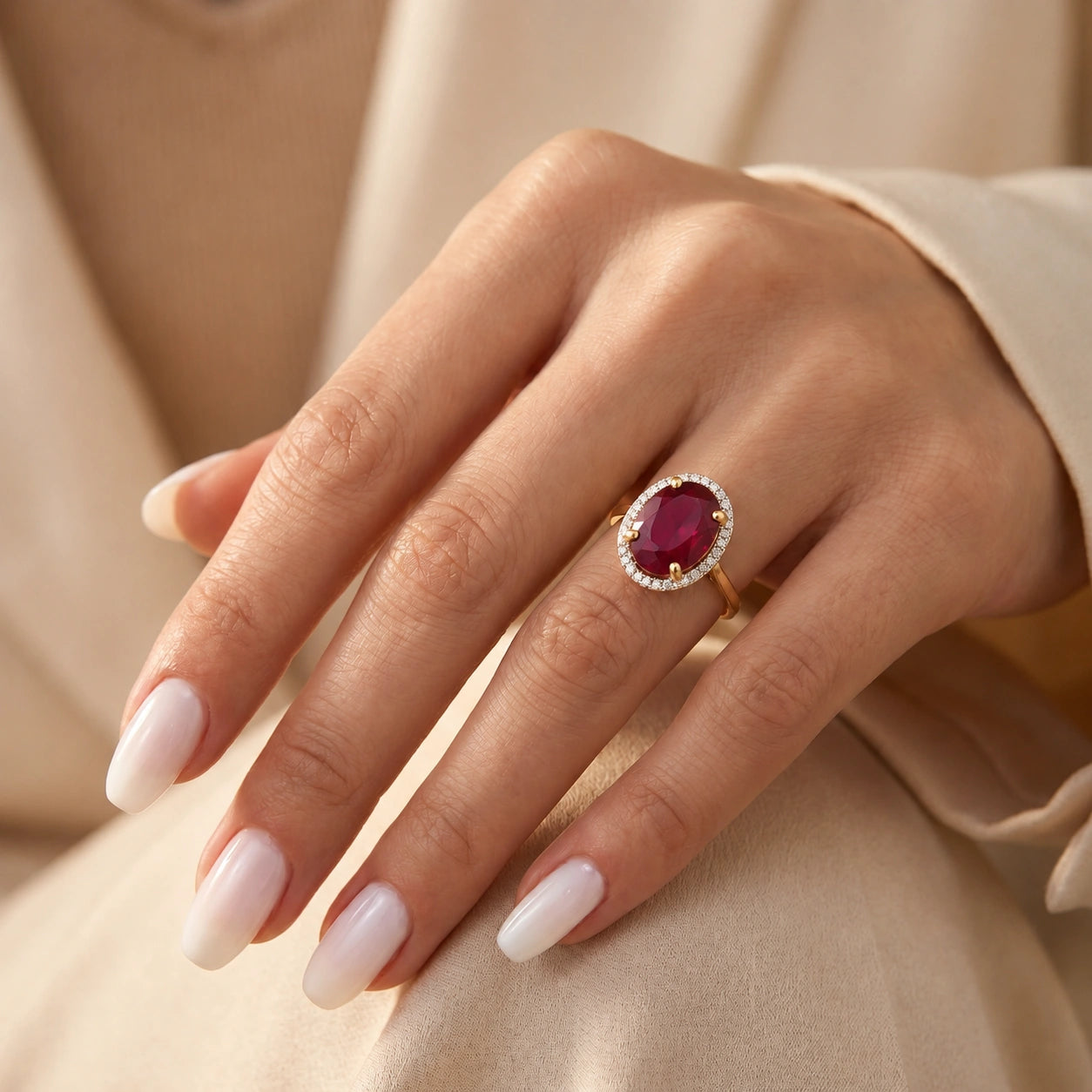 Yellow Gold Diamond & Amethyst & Ruby — Diodata