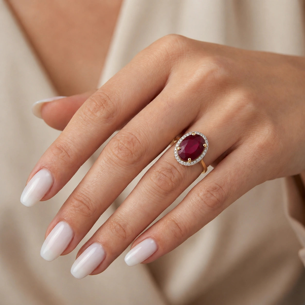Yellow Gold Diamond & Amethyst & Ruby — Diodata