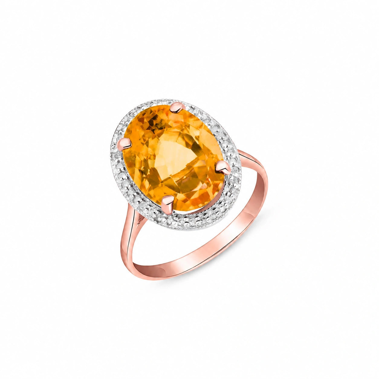 Rose Gold Diamond & Citrine — Diodata