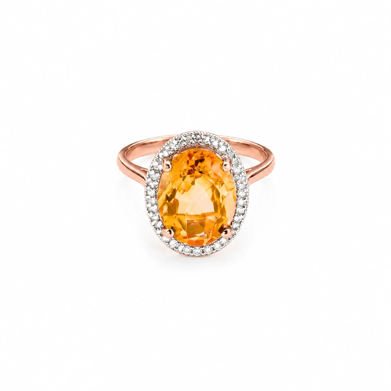 Rose Gold Diamond & Citrine — Diodata