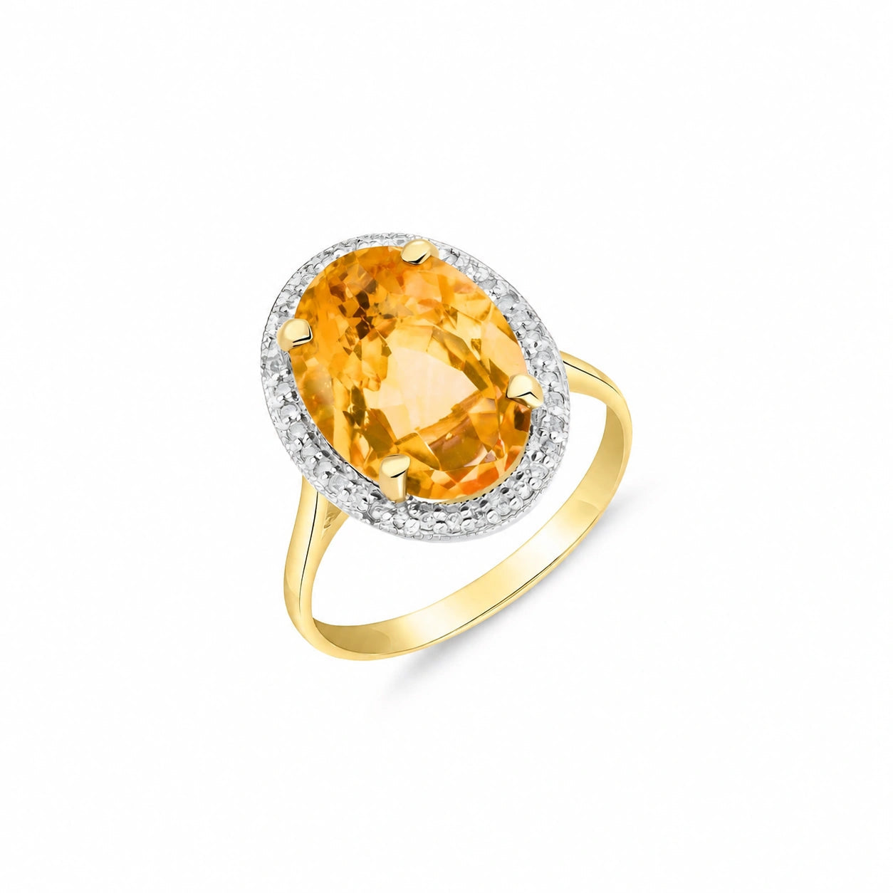 Yellow Gold Diamond & Citrine — Diodata