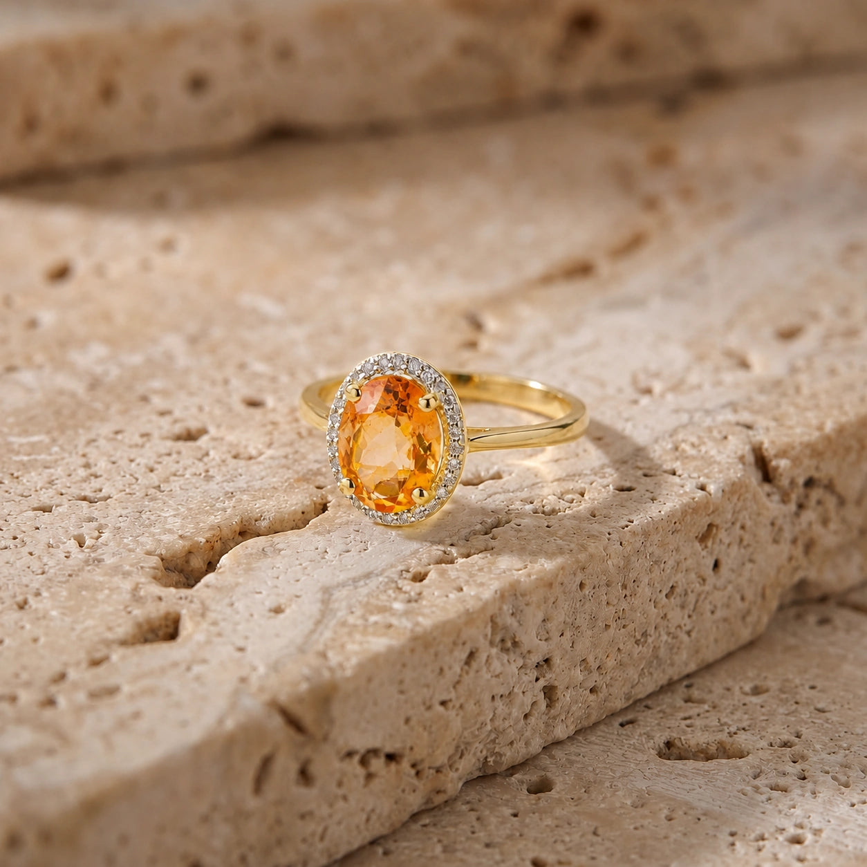Yellow Gold Diamond & Citrine — Diodata