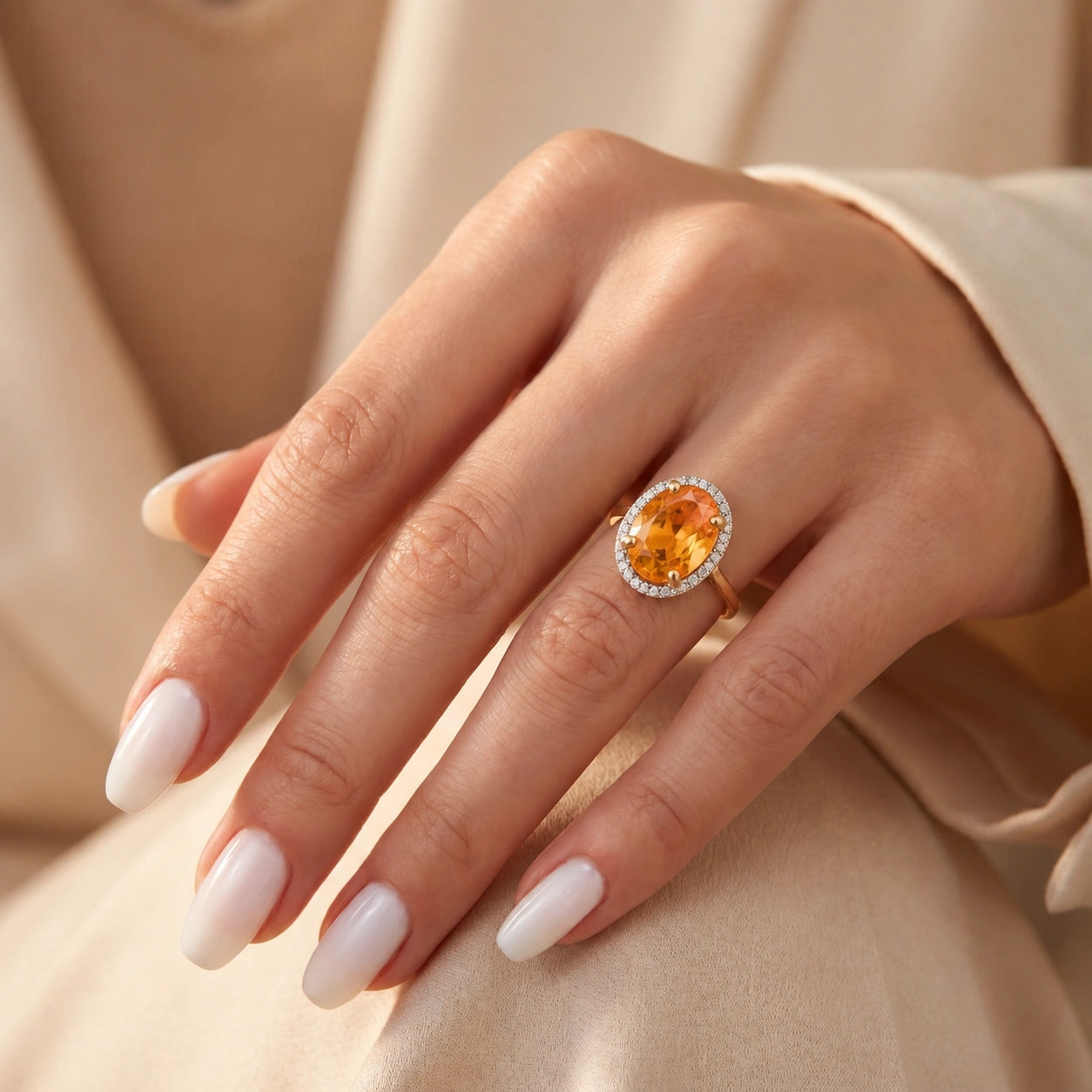 Yellow Gold Diamond & Citrine — Diodata