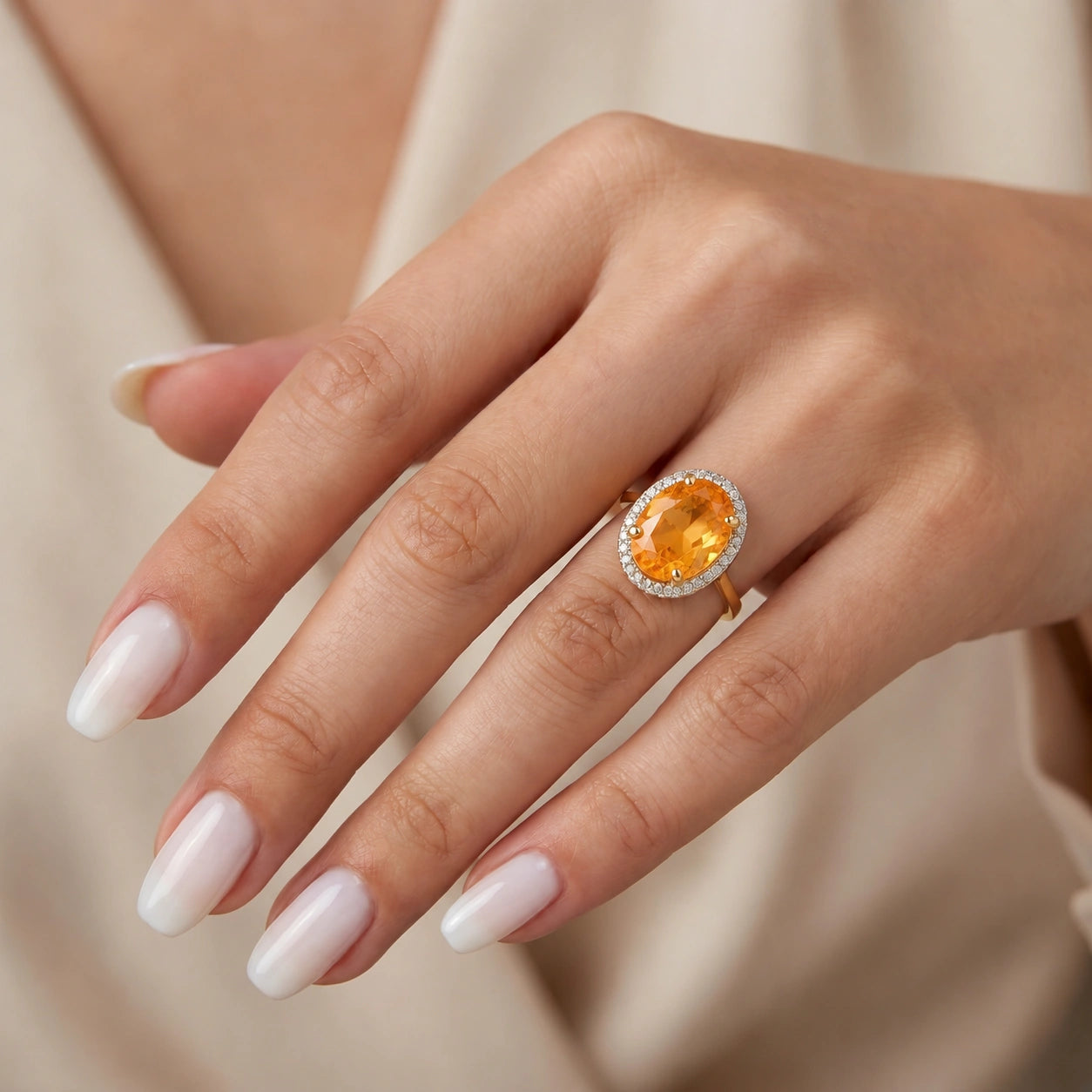Yellow Gold Diamond & Citrine — Diodata