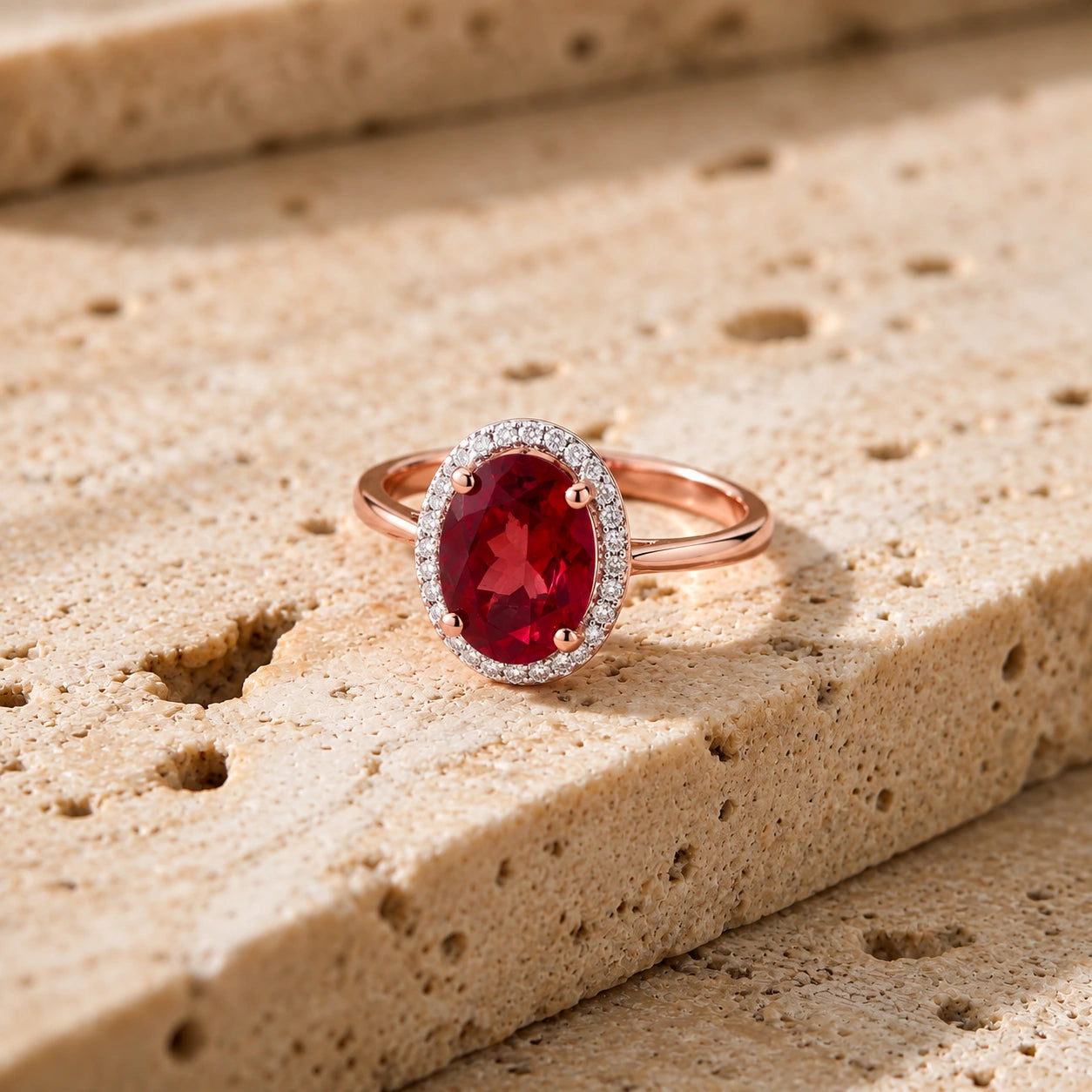 Rose Gold Diamond & Garnet — Diodata
