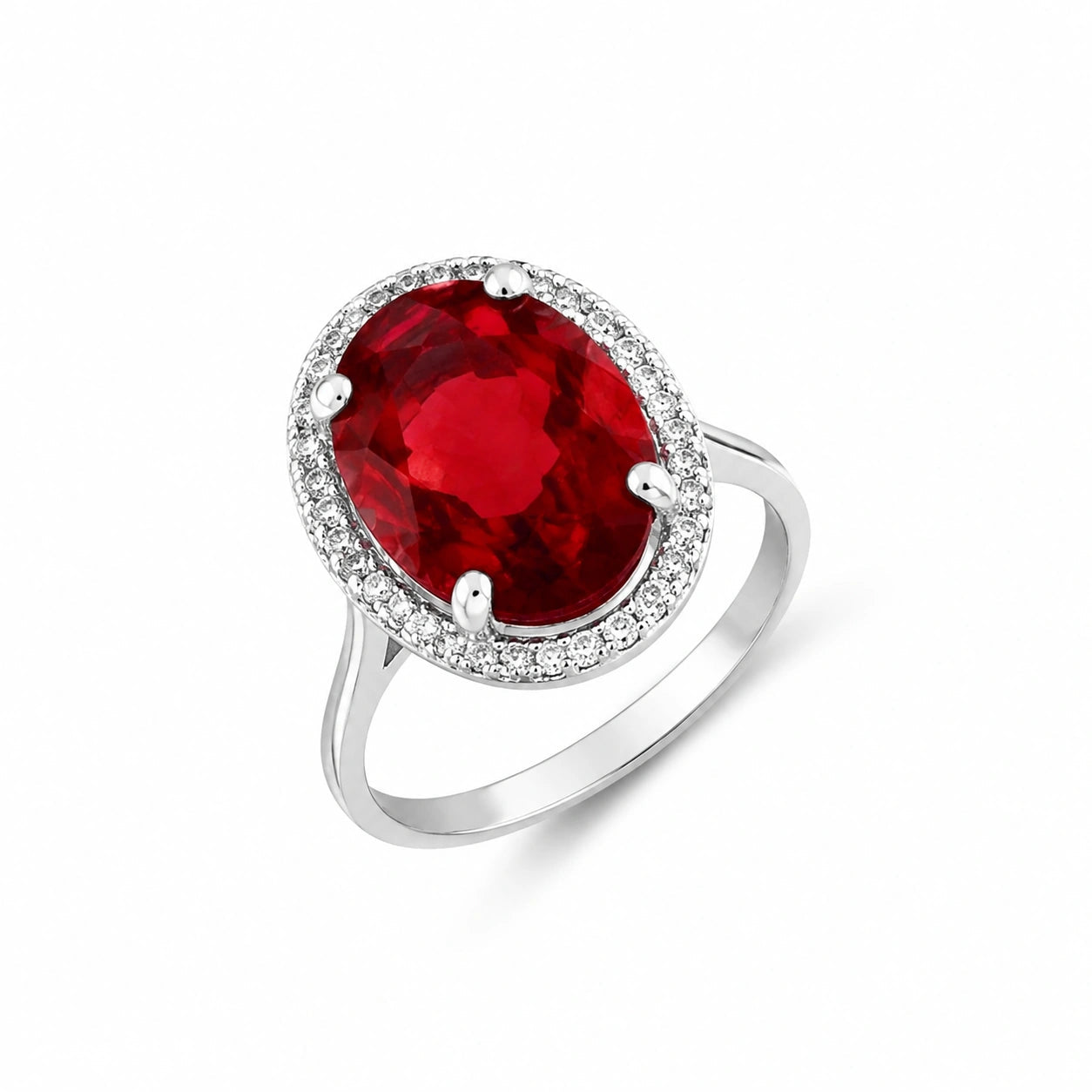 White Gold Diamond & Garnet — Diodata