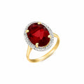 Yellow Gold Diamond & Garnet — Diodata