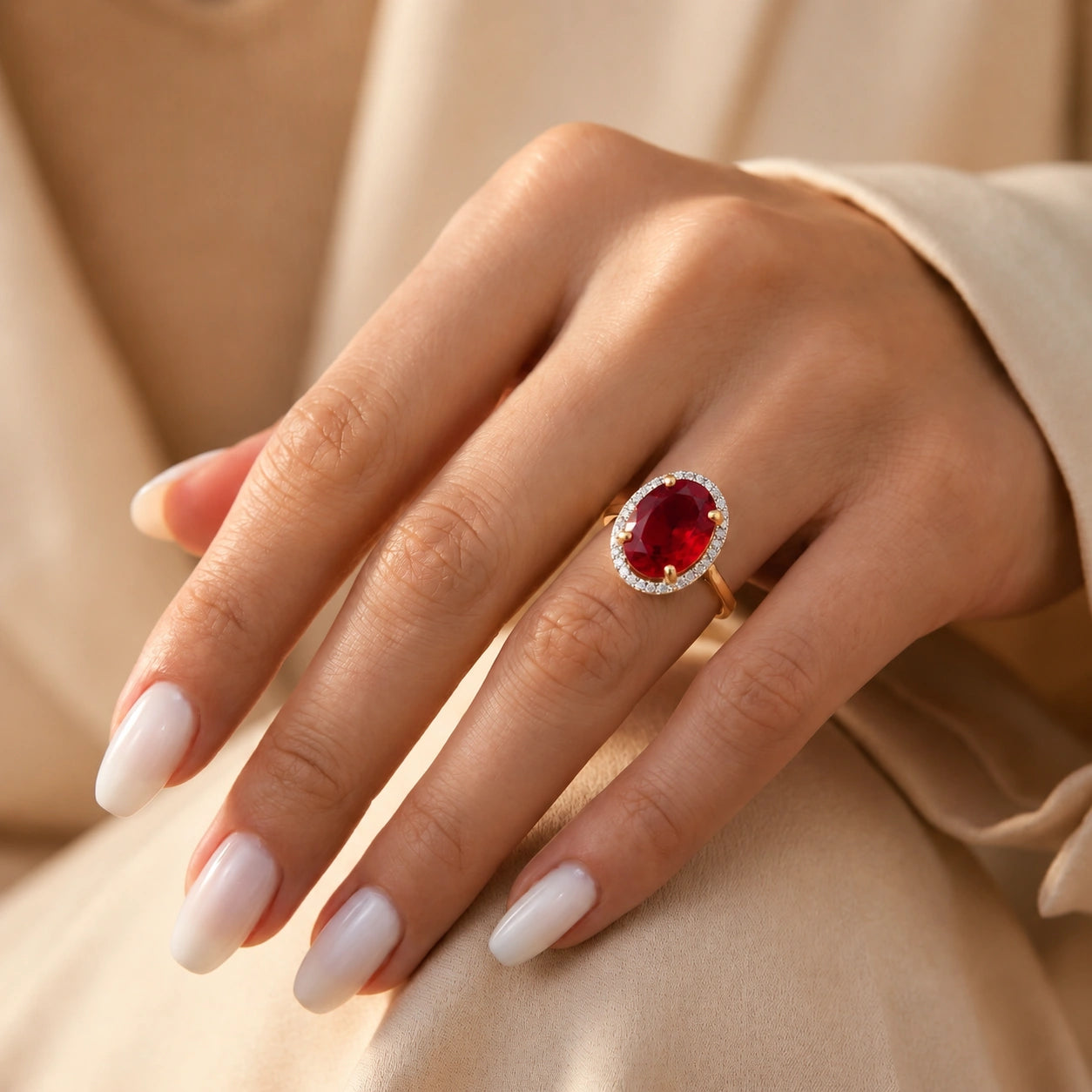 Yellow Gold Diamond & Garnet — Diodata