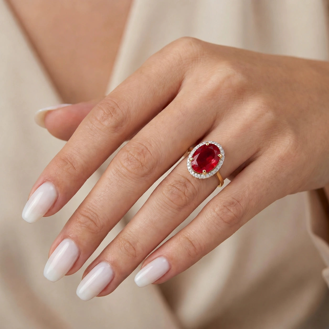 Yellow Gold Diamond & Garnet — Diodata