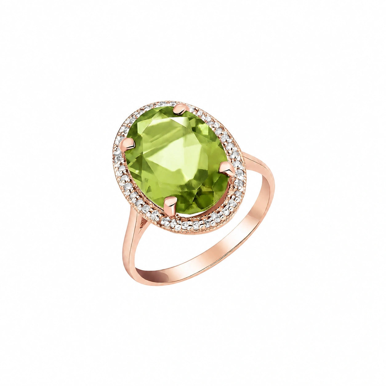 Rose Gold Diamond & Green Amethyst — Diodata