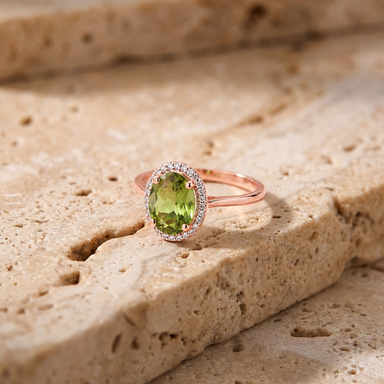 Rose Gold Diamond & Green Amethyst — Diodata