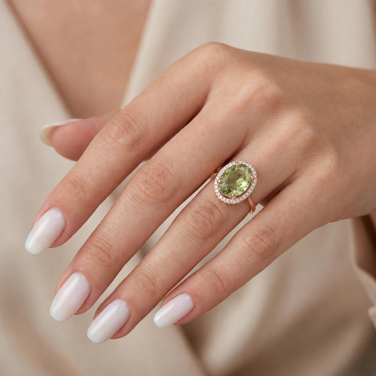 Rose Gold Diamond & Green Amethyst — Diodata