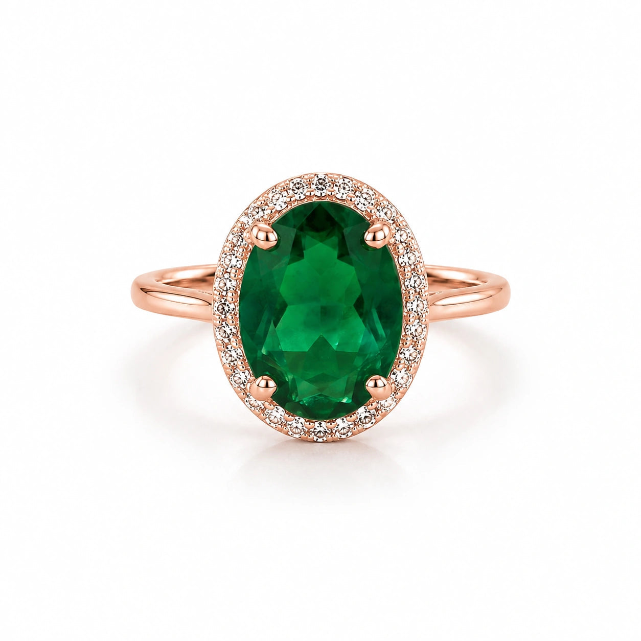 Rose Gold Emerald & Diamond — Diodata