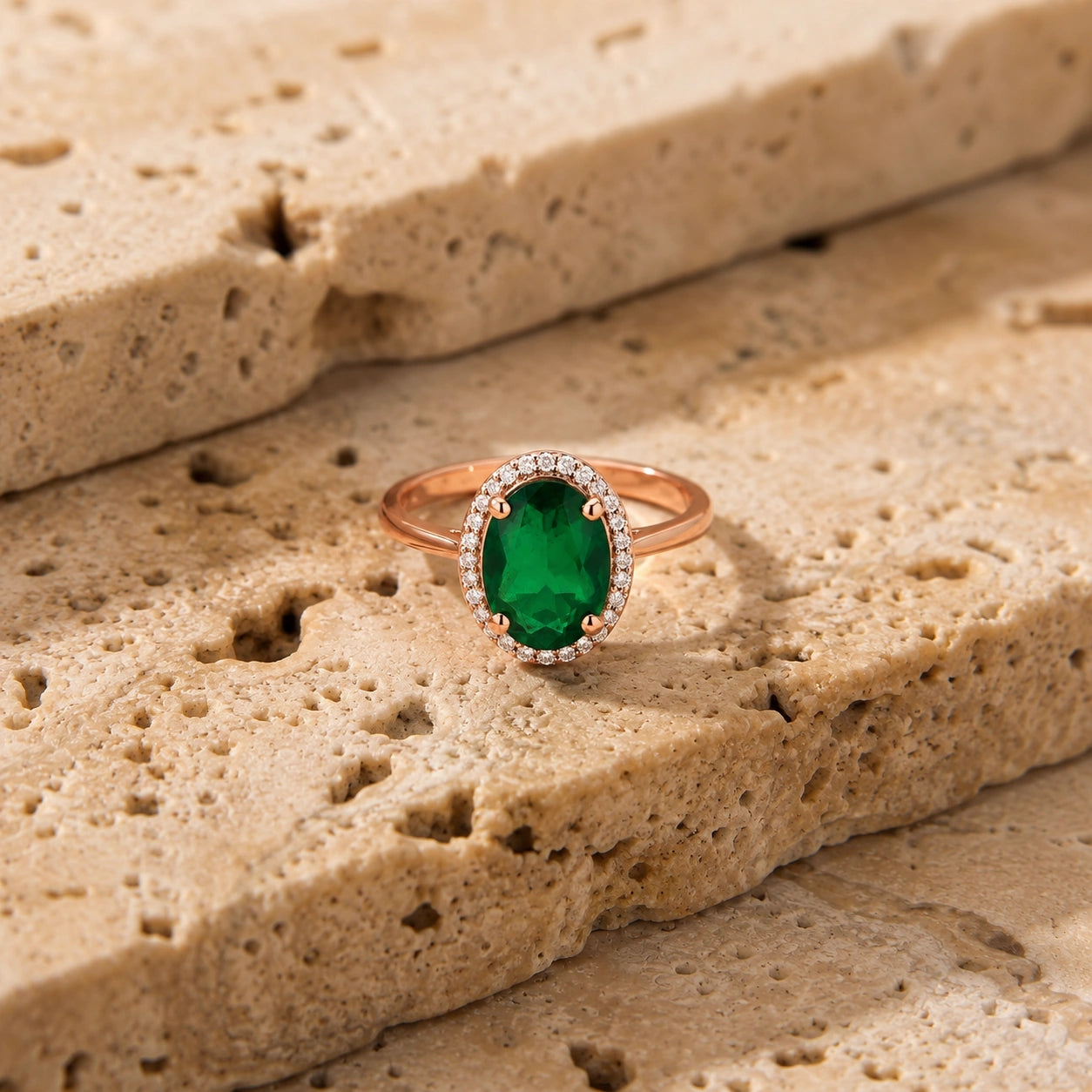 Rose Gold Emerald & Diamond — Diodata