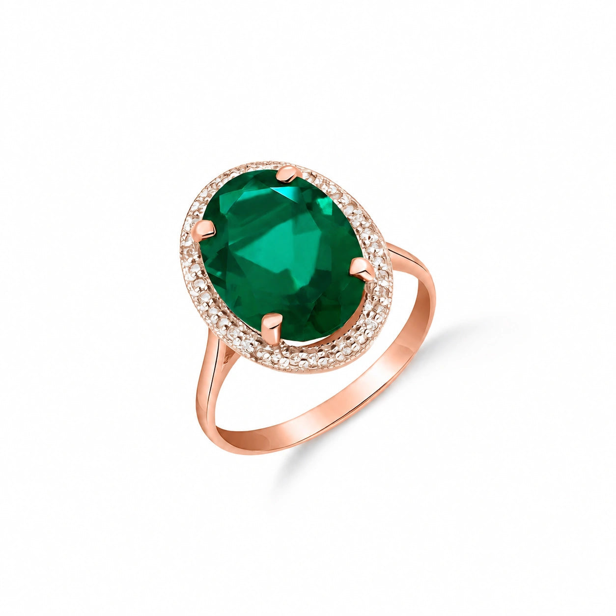 Rose Gold Emerald & Diamond — Diodata