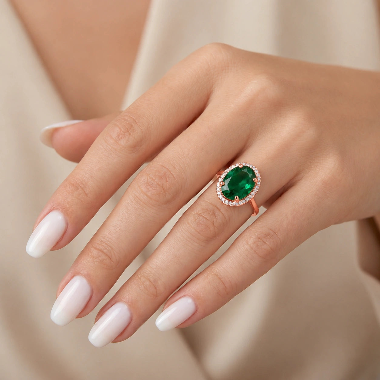 Rose Gold Emerald & Diamond — Diodata
