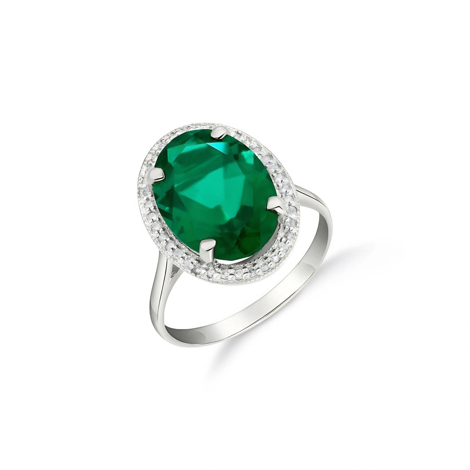 White Gold Emerald & Diamond — Diodata