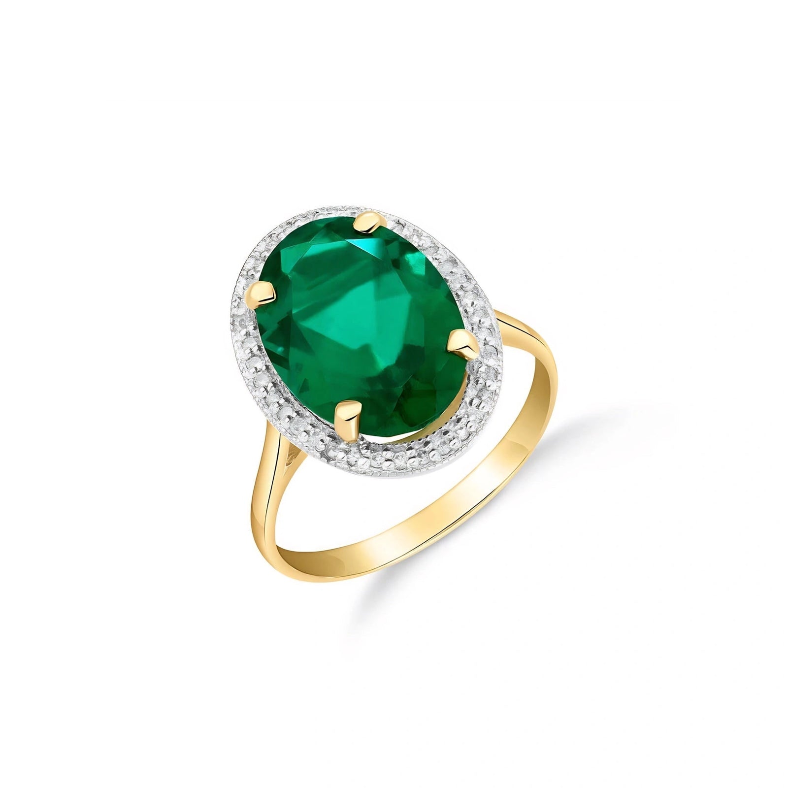 Yellow Gold Emerald & Diamond — Diodata