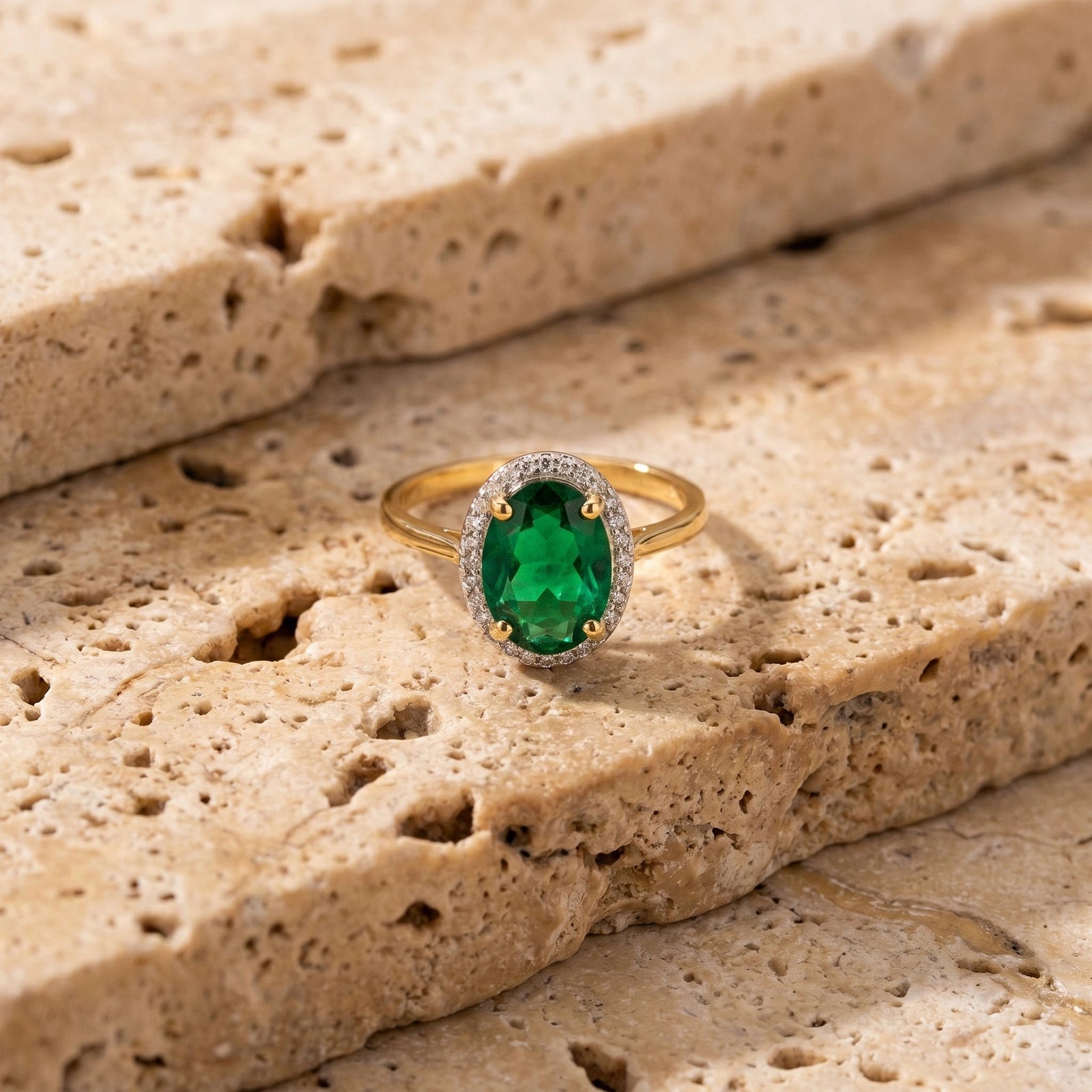 Yellow Gold Emerald & Diamond — Diodata