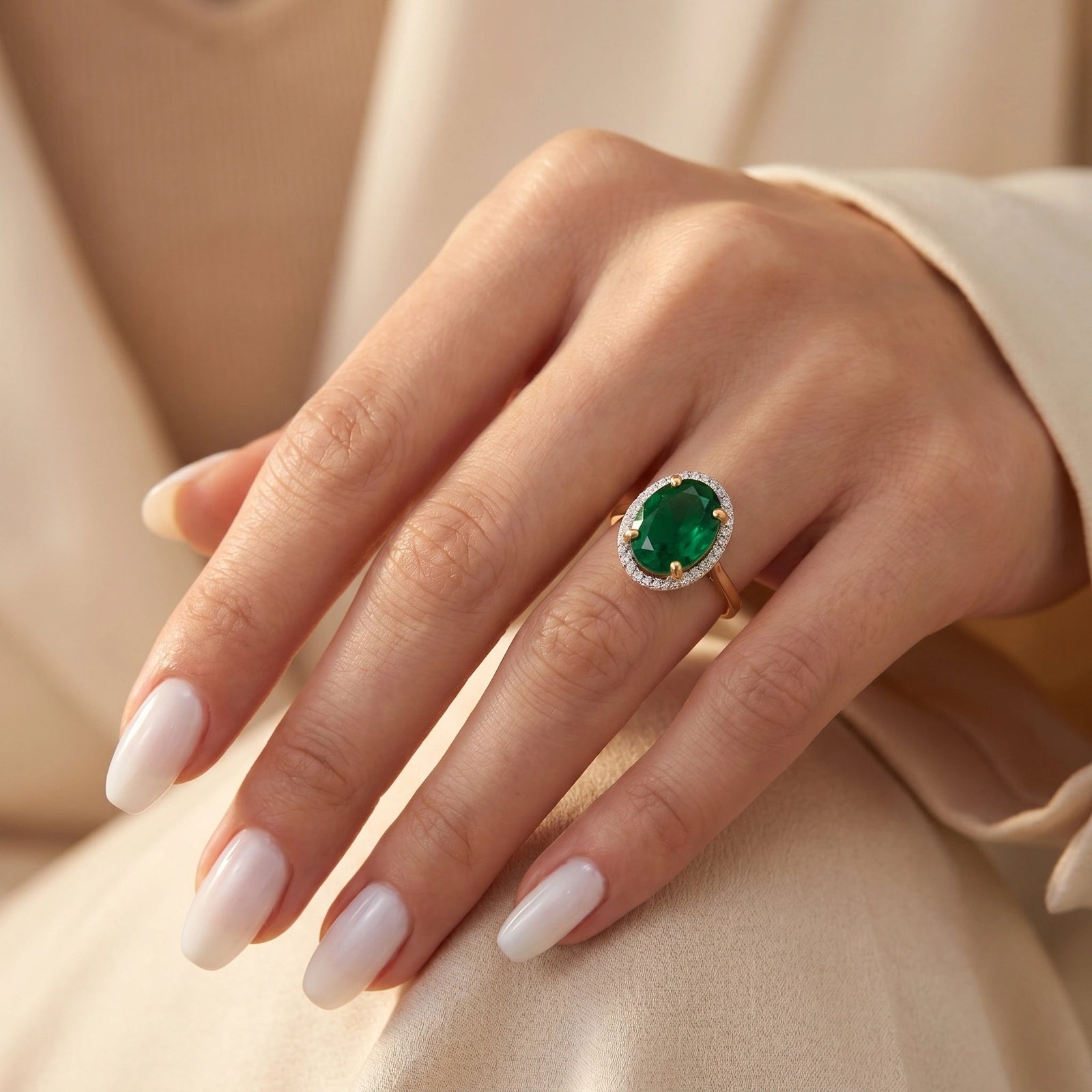 Yellow Gold Emerald & Diamond — Diodata