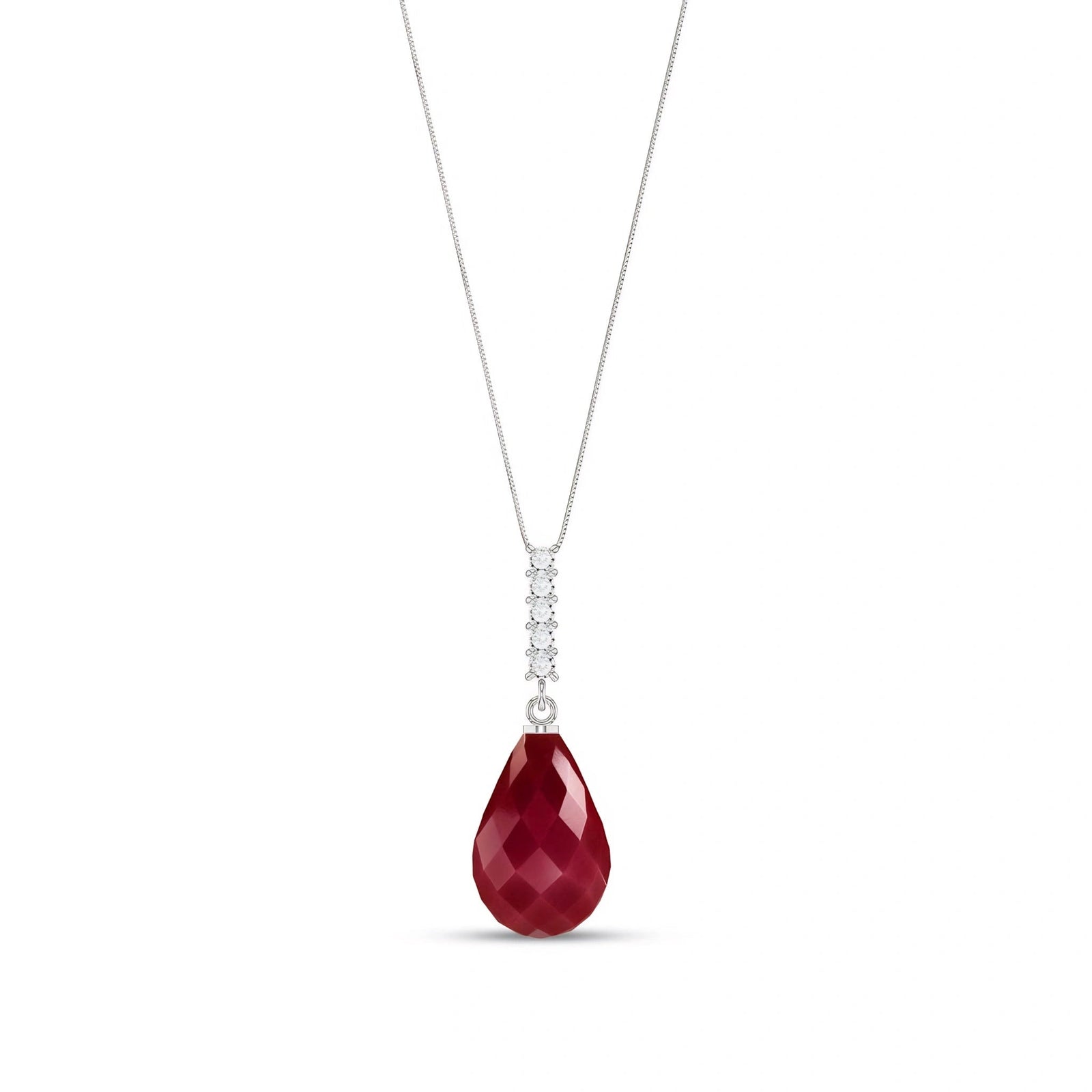 White Gold Pendant Necklace Amethyst 10K — Cinzia