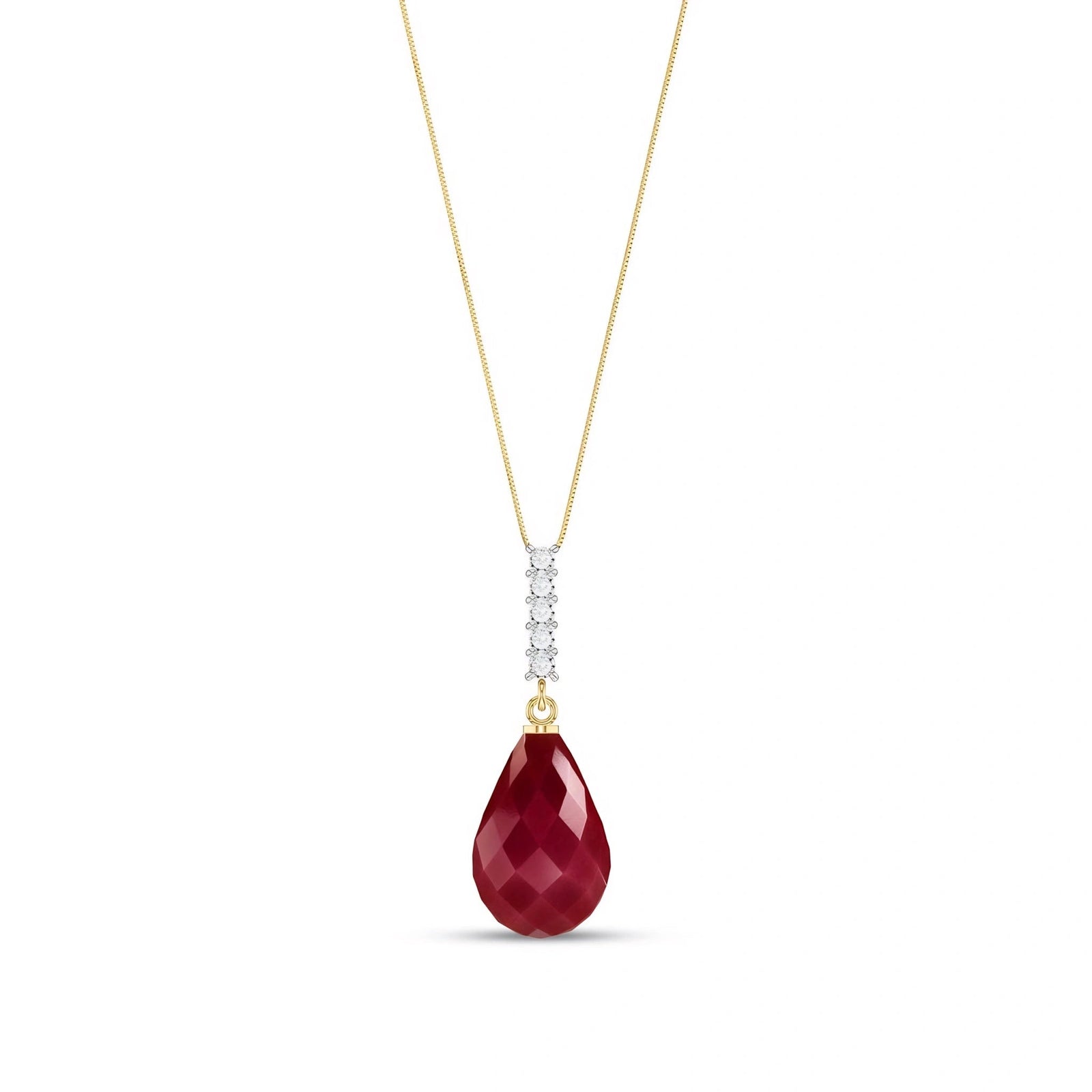 Yellow Gold Pendant Necklace Amethyst 10K — Cinzia