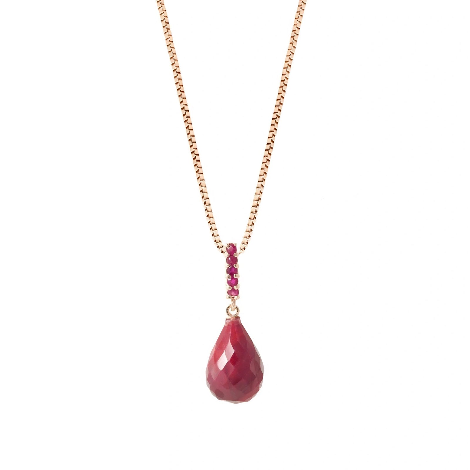 Rose Gold Pendant Necklace Citrine 10K — Cinzia