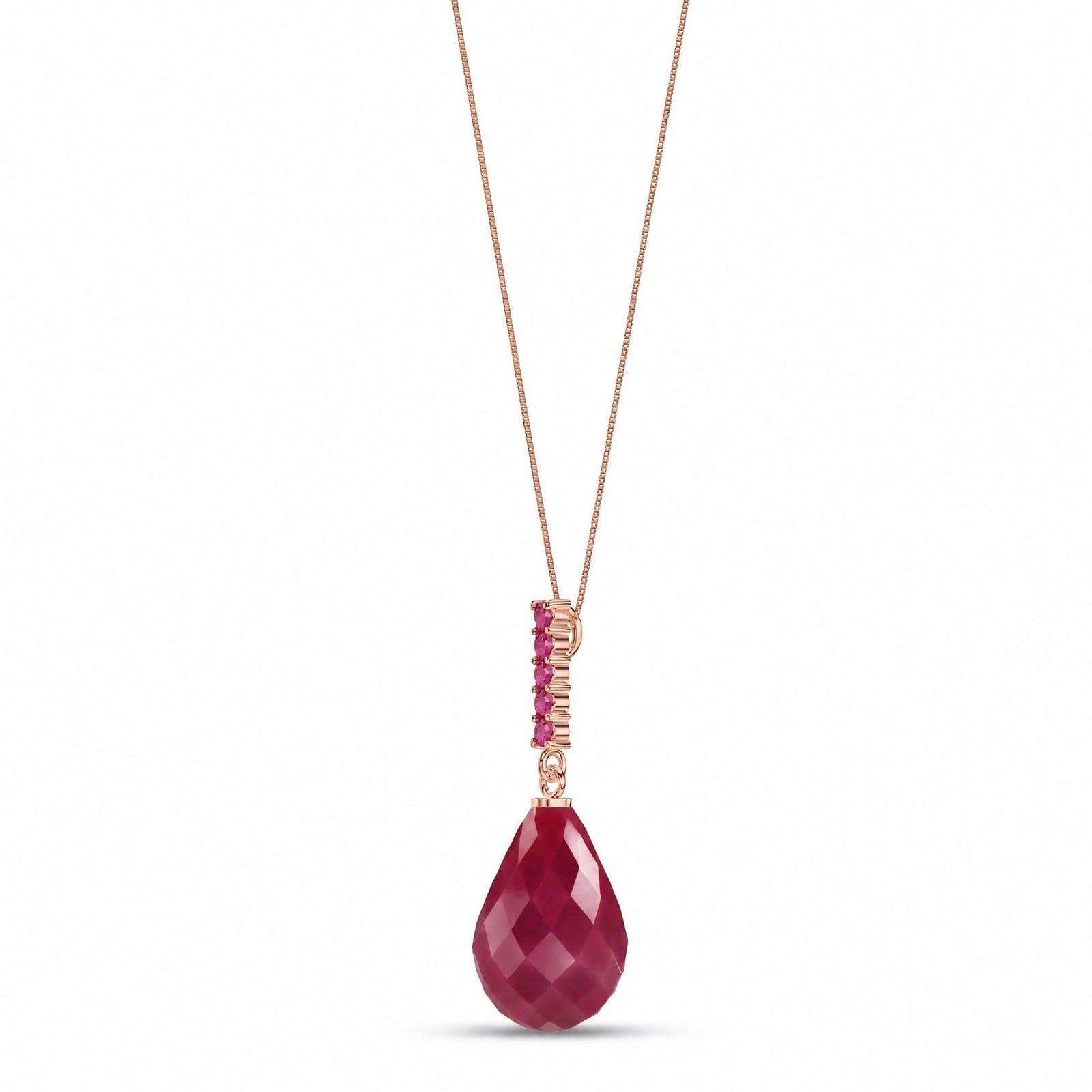 Rose Gold Pendant Necklace Citrine 10K — Cinzia