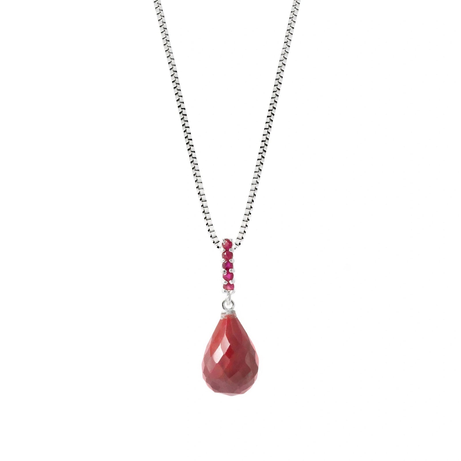 White Gold Pendant Necklace Citrine 10K — Cinzia