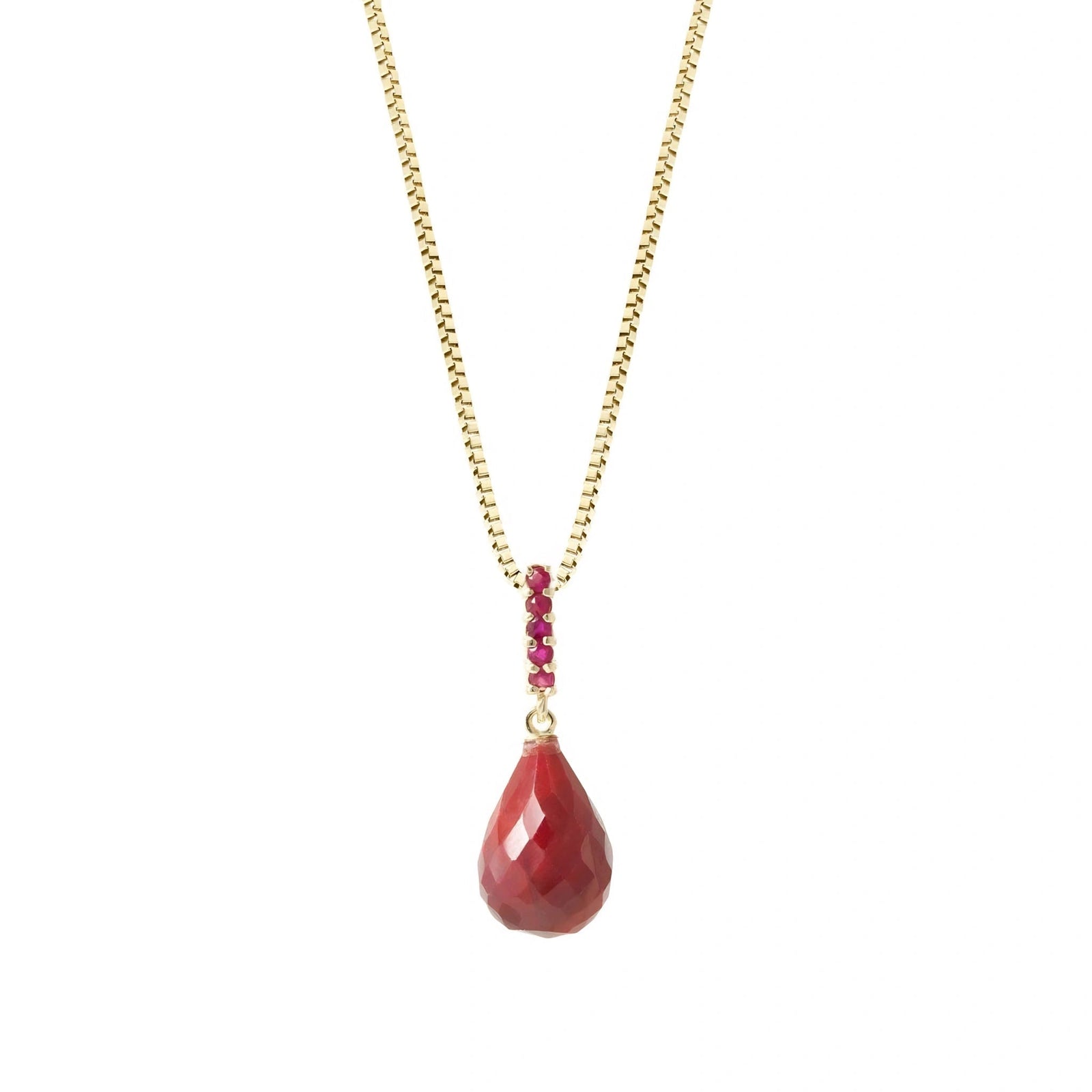 Yellow Gold Pendant Necklace Citrine 10K — Cinzia