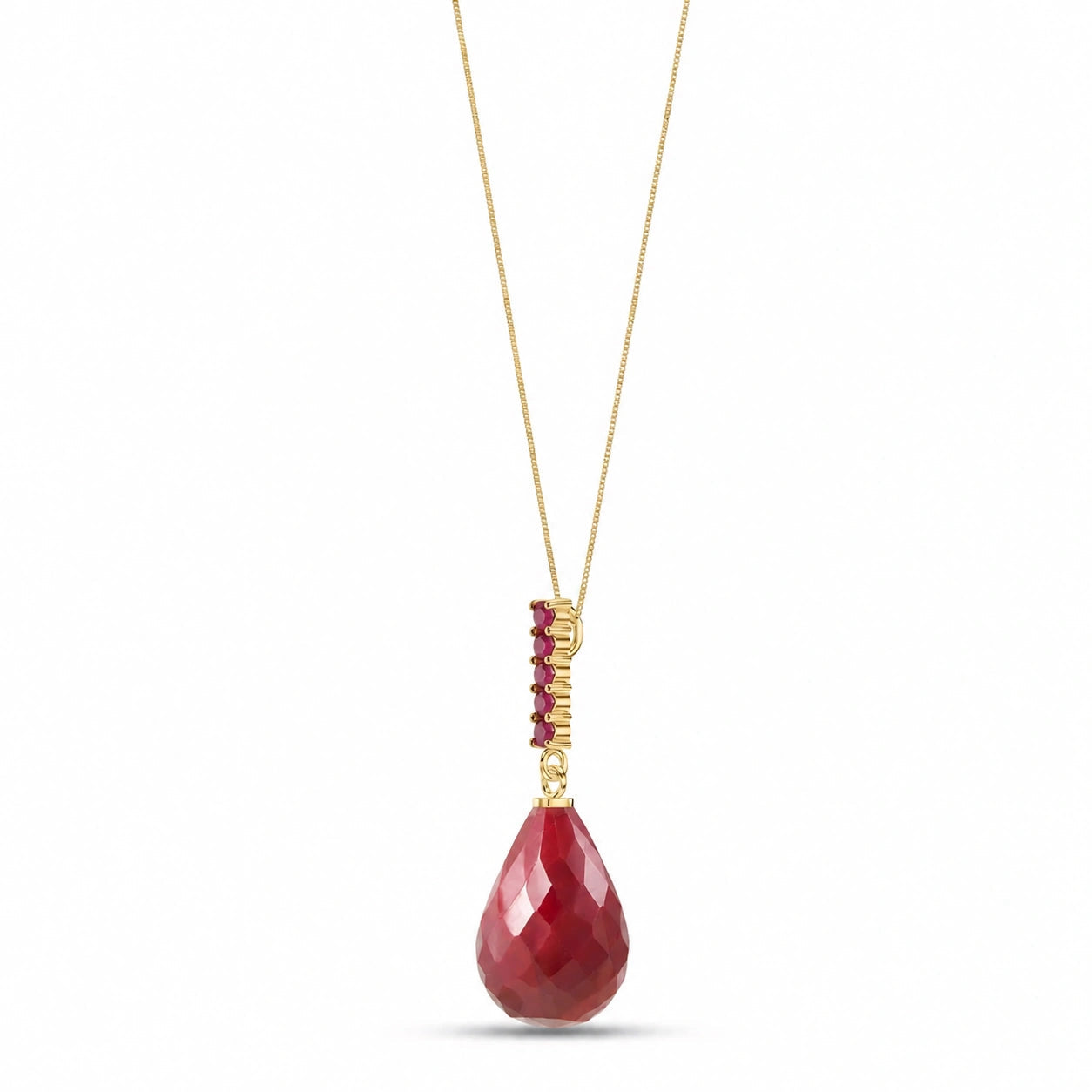 Yellow Gold Pendant Necklace Citrine 10K — Cinzia